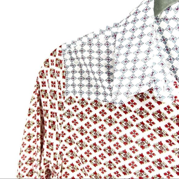 SECEN Women’s Small Cotton Long Sleeve Blouse Western Boho Cowgirl Appeal - Picture 3 of 13